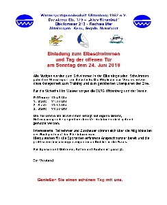 Tag der offenen Tür und Elbeschwimmen 2018